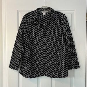 TanJay Monochrome Wave Pattern Blazer